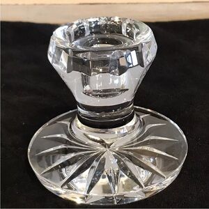 Waterford Clear Crystal Candle Holder Tapered Votive Or Pillar